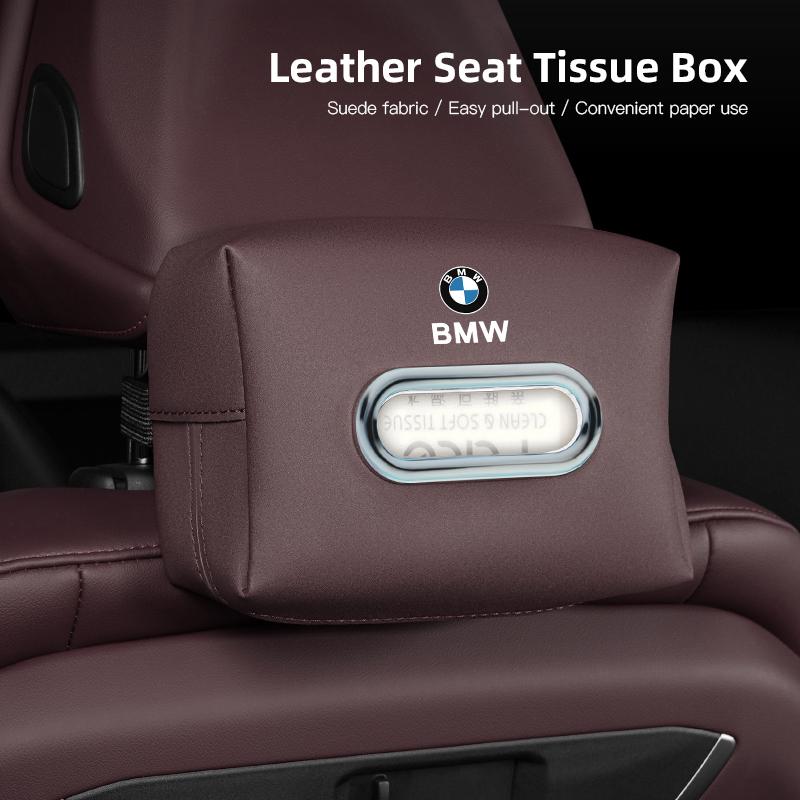MXUI1 BMW Car Seatback Tissue Box Armrest Paper Napkin Storage Bag Accessories For Performance G30 G11 X3 X2 G20 G05 X4 X5 F30 X6 E48
