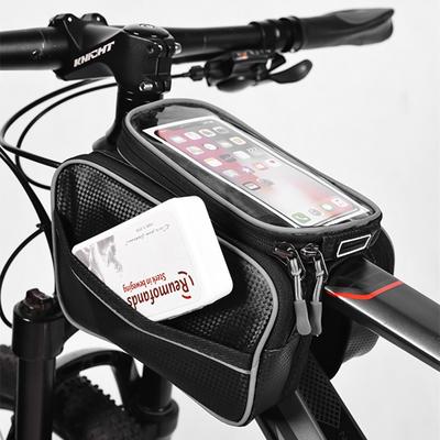 Bicycle Frame Front Tube Bag Waterproof Screen Cycling Bag Touch Mobile Phone Case Holder
