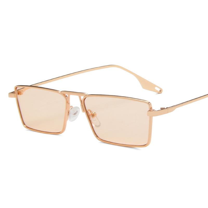 New Stylish Fashion Sunglasses Rectangle Shape Metal Frame Women's Sunglasses Outdoor Anti-glare Sunglasses for Men High Quality
