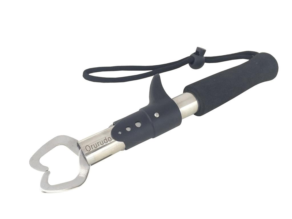 Olerud Fishing Tackle [Manufacturer's Warranty] Fish Catcher 1 Fish Grabber, Fish Gripper, Fish Grip, Ultra Lightweight Fishing, Black Strap,