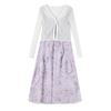 Elegant Floral Knit V-Neck Two-Piece Set