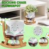Rocking Chair Flowerpot, Suitable For Both Indoor And Outdoor Plants, Fun Vase Adds