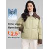 YAYA Women's Chic Knitted Collar Down Jacket