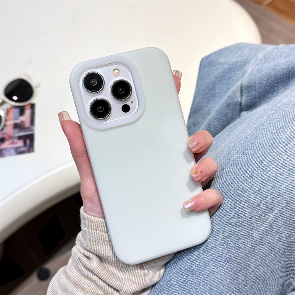 Luxury Candy Colored Liquid Silicone Phone Case For iPhone 16 15 14 13 12 Pro Max Puls 11 Soft Shockproof Bumper Matte Cover