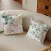 Fashion Classic Retro Watercolor Floral Cushion Cover Daily Washable Linen Pillowcase Soft  for Sofa Bed Home Room Decor