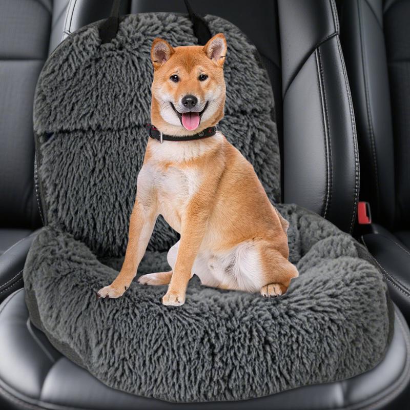 Dog Car Seat Soft Furry Safety Seats Dog Bed Comfortable Pet Travel Car Bed Soft Safety Cushion For Kids Teen Family Friends