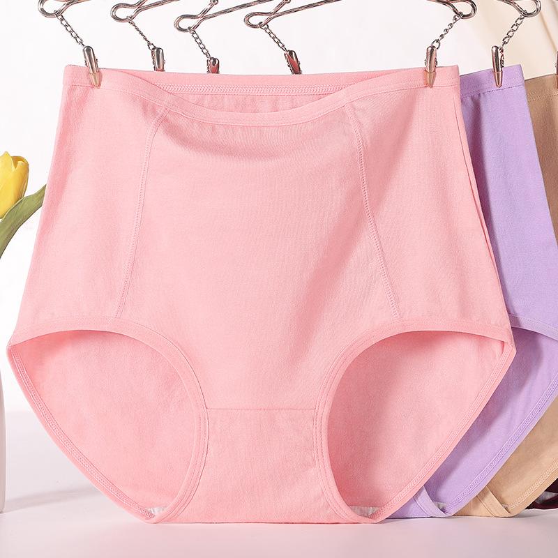 New Cotton High Waisted Triangle Briefs for Plus Size Women