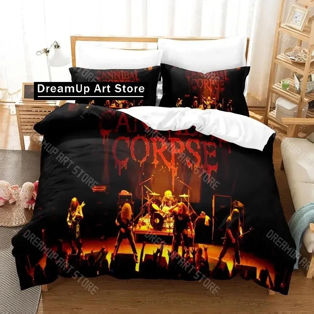3D Print CANNIBAL CORPSE Bedding Set Single Twin Full Queen King Size Aldult Kid Bedroom Duvetcover Set Skeleton bed sheet