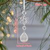 Transparent Acrylic Indoor Snowflake Crystal Ice Pendant Pearl Water Drop Hanging String Christmas Tree Ornament Pendant