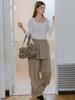 MOIFAIRE Pleated Layered Skirt Pants / Begie