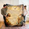 1PC Prayer To Holy Spirit Artwork Print Believer Pray Blanket Warm Soft Flannel Material Suitable for All Seasons Luxury Gift