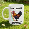 Creative Funny Quotes Don't Shoot Rooster Coffee Cup for Meme Lovers Arc Raiders Mug Resin Coffee, Juice, and Cold Drink Cup