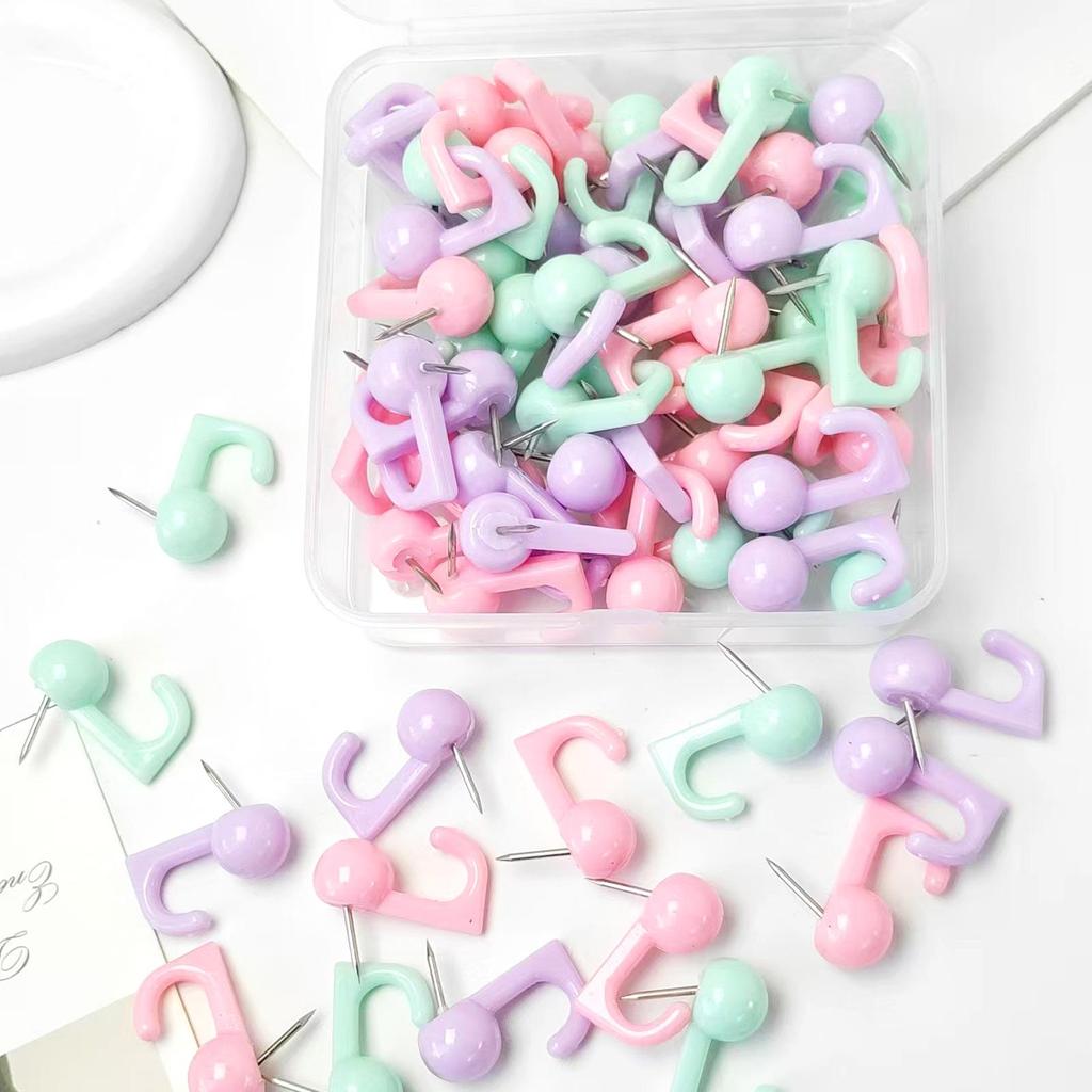 Macaron Color Thumbtacks: Colorful Candy Push Pins for Cork and Felt Boards.