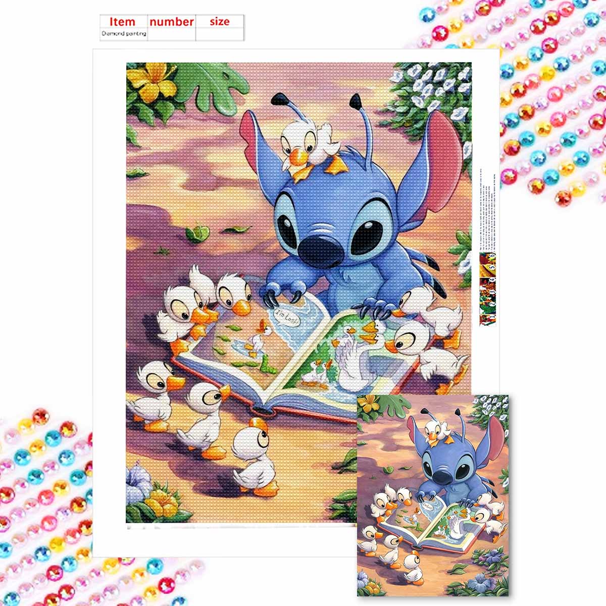 

Алмазная вышивка Стих читает книгу Набор для вышивания крестиком Мозаичное искусство Алмазная живопись Полный круглый алмаз Украшение для дома Round 30x40cm