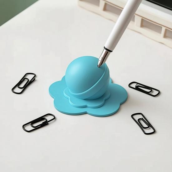 Pen And Pencil Cup 3D Printed Holder Desk Organizer, Creative Melting Lollipop Holder, Accessory Multifunctional Stand, Compact Office Decor Gift for