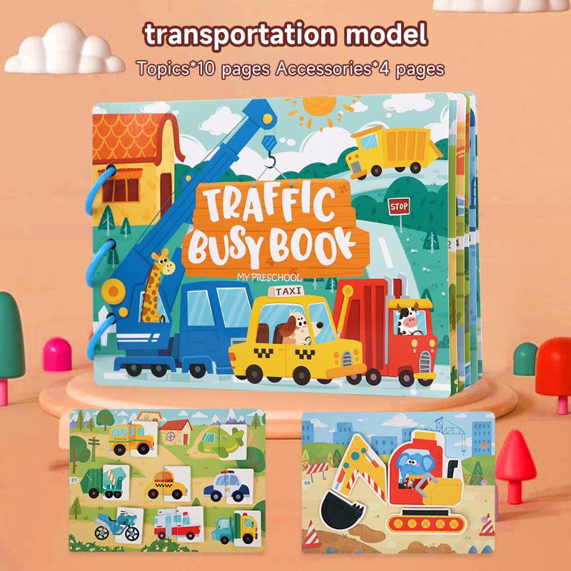 Carte liniștită ocupată pentru bebeluși Montessori autocolant magic Jucărie pastă lecturi potrivire numere Joc de puzzle pentru copii Jucării de iluminare Cadouri