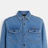 Coach Solid Color Single-Breasted Casual Long Sleeve Shirt Men Shirts Indigo CK515-NJ7
