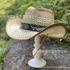 New jazz straw hat women's summer outdoor travel shading vacation Tibetan hat western cowboy hat men