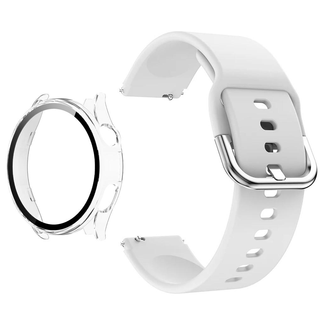 Silicone Strap & PC Case + Tempered Glass for Xiaomi Watch 5 Full Shell Screen Protector Bumper Cover Strap Smart Accessorie Set