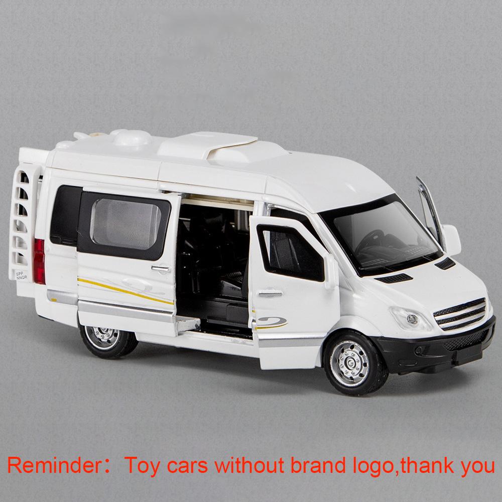 1:32 Sprinter Ambulance Alloy Diecast Models Toys Car Sound Light Pull Back 5 Doors Opened Miniature Vehices Kids Birthday Gifts