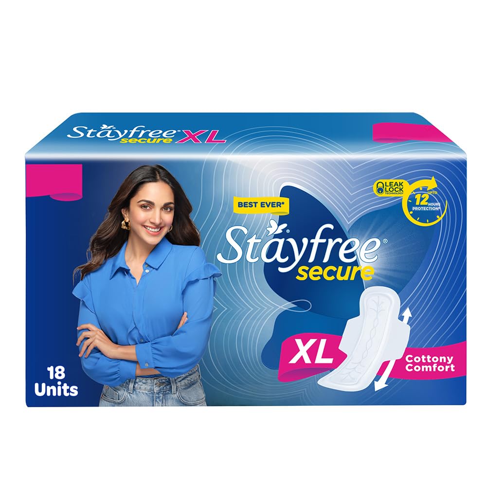 

Stayfree Secure XL Cottony Comfort Sanitary napkins (18 unit )
