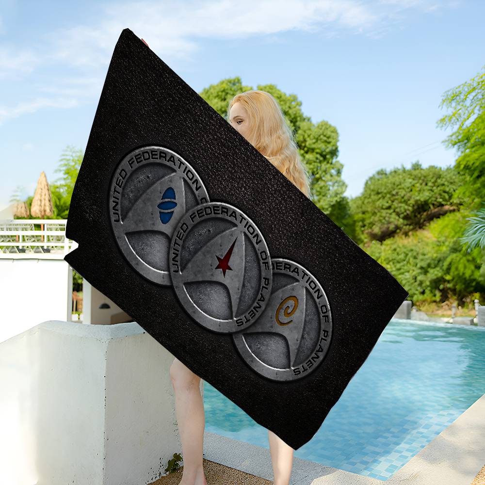 

Popular Fiction S-star T-trek Movie Microfiber Beach Towel Absorbent Quick Dry Soft Yoga Swimming Resort Mountain Climbing Towel W30*H60(CM)