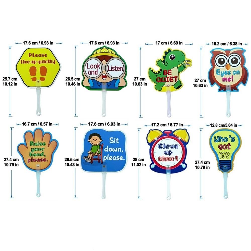 8pcs Teaching Aid Tool Yes No Paddle Sign Plastic Answer Response Paddles  Classroom Management
