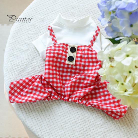 

Комбинезон для домашних животных с пуговицами, классический клетчатый узор, комбинезон для домашних животных, удобный мягкий комбинезон для собак, товары для домашних животных S красный