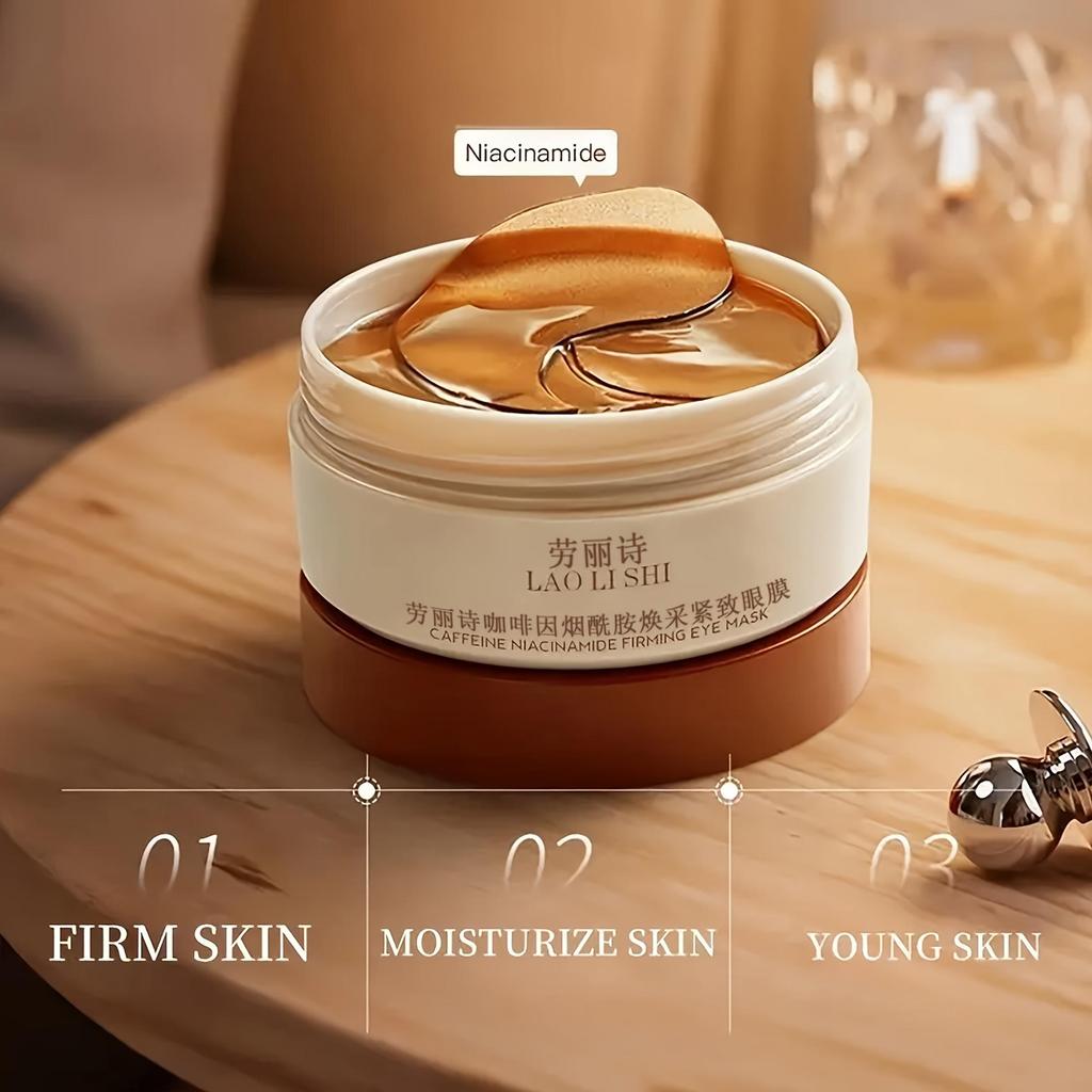 Koffein Peptid Straffende Augenmasken mit Hyaluronsäure & Niacinamid - Liften, Straffen, Hellt auf & Spendet Feuchtigkeit für alle Hauttypen, Ideal für die Augenpflege