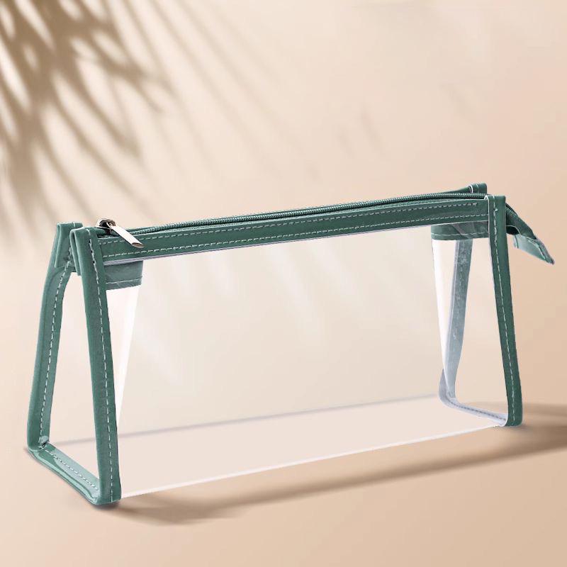 Transparent Exam Pencil Case - Simple Stationery Bag for Primary School Students and Women
