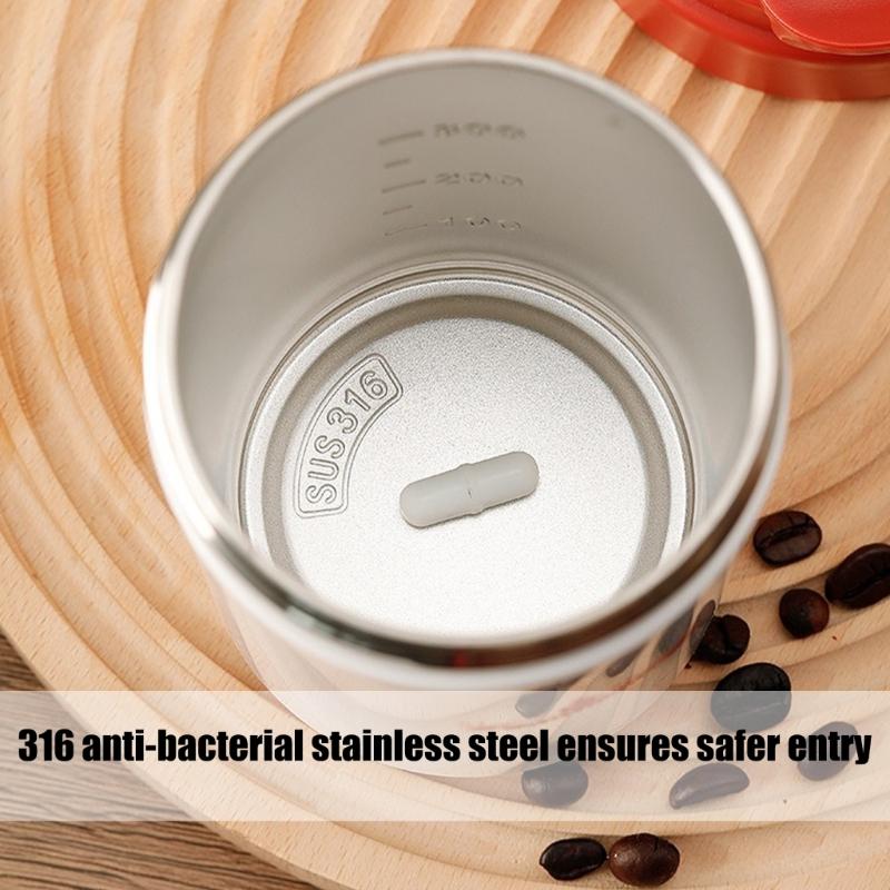 316 Nonrust Steel Auto Stirring Travel Mugs With Intelligent Temperature Monitor 300ml Capacity Leak proof Designs Home Office Use