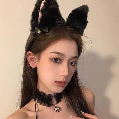 Spitzen Glocken Halskette Damen Choker Halsband Schlüsselbeinkette Accessoire Halsband Personalisierte Halskette Katze Soft Girl Tide