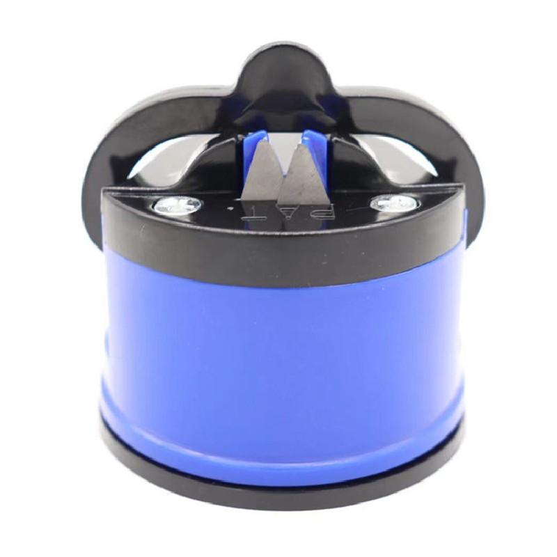 

Steel Tungsten Kitchen Sharpener Suction Cup Sharpening Tool Efficient Home Use синий