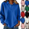 Women's Colorblock Collared Long Sleeve Sweatshirt Casual Fashion Pullover for Everyday Wear