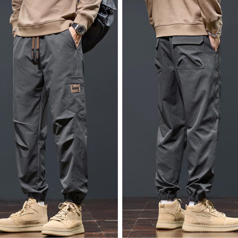 Nuovi Jeansalls Americani alla Moda per Primavera e Autunno Pantaloni Larghi da Uomo Monocolore Casual Taglia Grande Pantaloni Sportivi da Uomo
