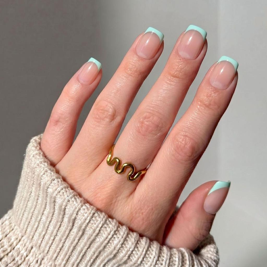 Hochwertige tragbare künstliche Nägel im Mandel-Nude-French-Stil – mittellange und lange Nagelspitzen