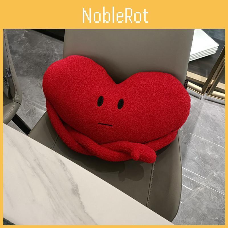 Themed Fluffy Heart Pillow Toy With Soft Cover For Living Room Doll Styling