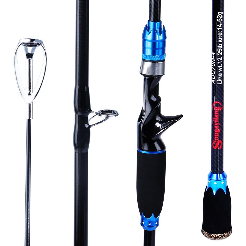 

Спиннинговая удочка для кастинга, керамические направляющие из углеродного волокна, прочное катушкодержатель, легкие удочки 2.1M Casting Rod синий