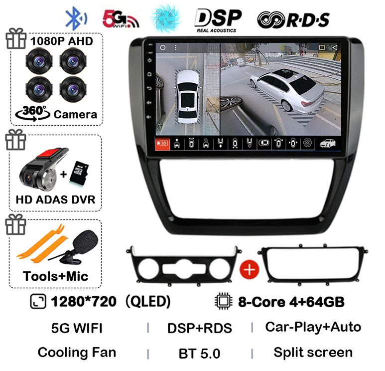 Android 14 Carplay Auto 4G+WIFI Car Radio For Volkswagen VW Sagitar Jetta Bora 2011-2018 Multimidia Video Player GPS Head Unit