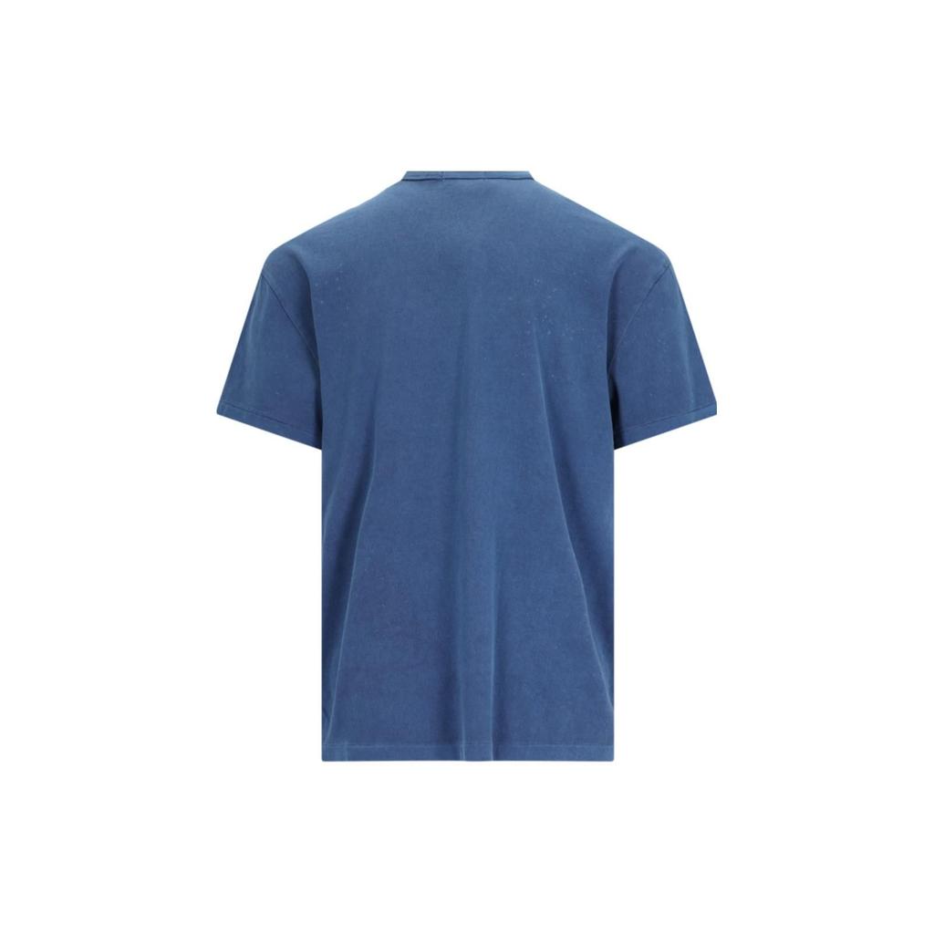 Polo Ralph Lauren T-shirt a maniche corte con girocollo e stampa a motivo di lettere Uomo Top Blu scuro 710936359-001