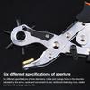 Durable Metal Leather Hole Punch Pliers Revolving Adjustable Hole Punching Tool Ergonomic Handle Handheld Hole Puncher