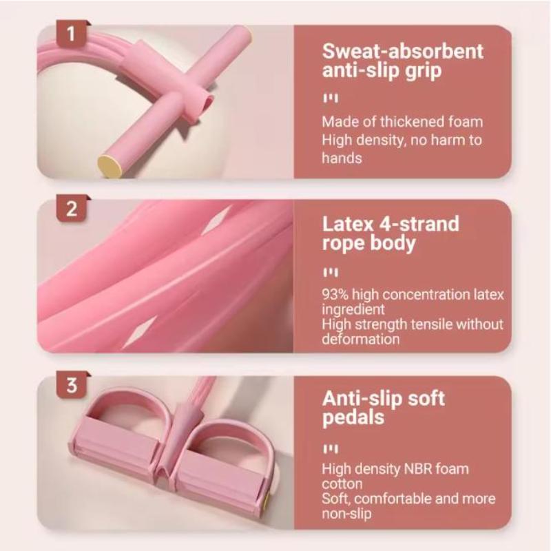 1 PCS Foot Pedal Resistance Band Sit - Up Assist Device Yoga Abdominal Curl Resistance Band for Women Home Fitness Equipment