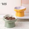 Vomiting Prevention Pet Bowl Ceramic Slow Feeder Bowl, Dogs Cats Anti-Choking Eating Food Elevated Feeding for Dry & Wet with Rose Pattern