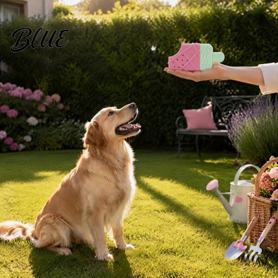 Flexible TPR Teeth Cleaning Toy Dog Cooling Chew Toy Popsicle Ice Freezer Donut Shape Interactive Pet Play Accessories Reusable Freeze for