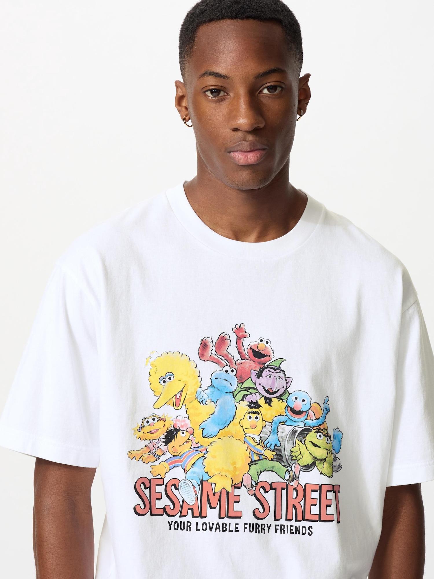 

Uniqlo Япония Улица Сезам Ut Свободный крой 00 WHITE/L