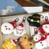 6pcs Adorable Plush Key Chain Soft Touch Christmas Themed Bag Pendants Fashionable Keychain Ornament for Women Girls