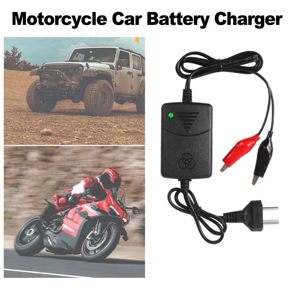 For Smart 12V 1300mA Car Battery Charger for Sealed Acid Batteries Suitable for Motorcycles and Electric Devices