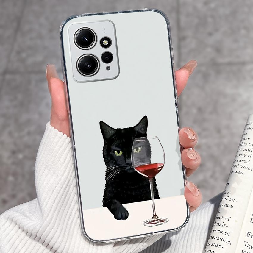 Luxury Transparent TPU Shockproof Phone Case For Redmi Note 12 11 11T Pro Plus 12S 11S 11SE 12Turbo Beautiful Girl Pattern Soft Casing For Redmi Cover