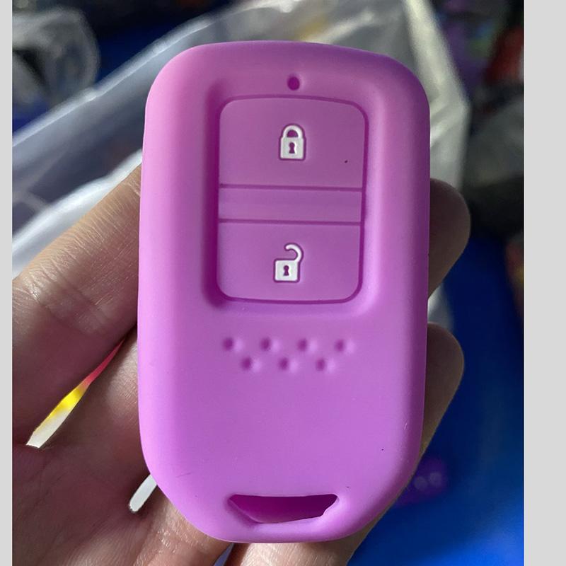 ZAD 2 button silicone rubber car key cover case holder for honda Vezel city civic Jazz CRV Crider HRV Fit Freed Smart key