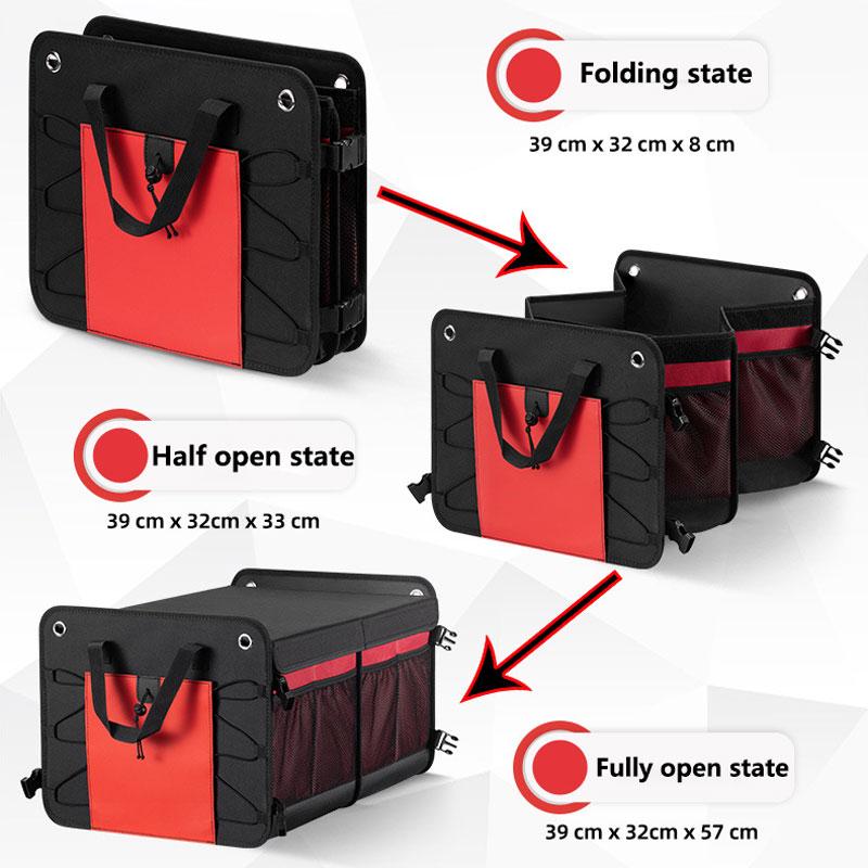 SUV Trunk Organizer Car Organiser Collapsible Multi-Compartment Storage Box For Car Accessories For Women Men Non Slip Bottom